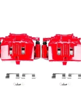 Power Stop Red Calipers w/Brackets - Pair Front Ford Mustang 2015-2022                                     - S15008 - Image 2