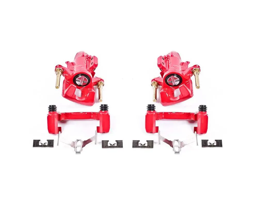 Power Stop Red Calipers w/Brackets - Pair Rear Acura Integra 1994-2001 - S1556
