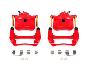Power Stop Red Calipers w/Brackets - Pair Front Honda Prelude 1992-1996
