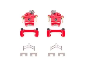 Power Stop Red Calipers w/Brackets - Pair Rear Honda Prelude 1992-2001