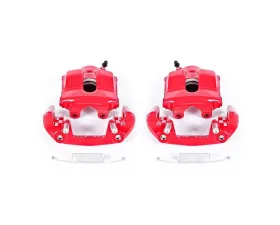 Power Stop Red Calipers w/Brackets - Pair Front BMW 318i 1992-1998