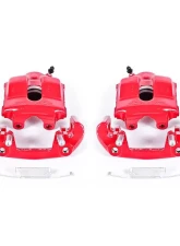 Power Stop Red Calipers w/Brackets - Pair Front BMW 318i 1992-1998                                     - S1618 - Image 2