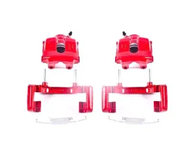 Power Stop Red Calipers w/Brackets - Pair Front BMW 320i 2001-2005