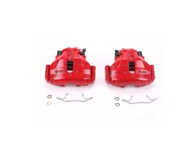 Power Stop Red Calipers w/Brackets - Pair Front Audi A4 1996-1999