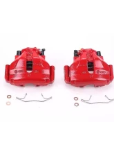 Power Stop Red Calipers w/Brackets - Pair Front Audi A4 1996-1999                                     - S1816 - Image 2