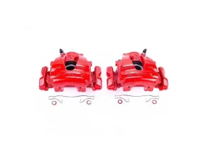 Power Stop Red Calipers w/Brackets - Pair Front Chrysler Crossfire 2004-2008