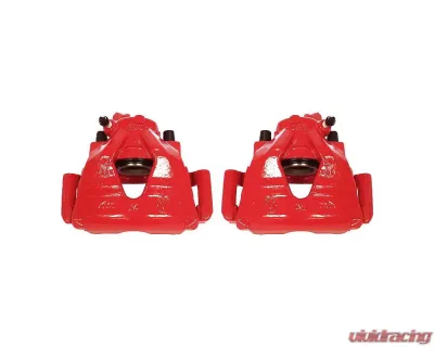 Power Stop Red Calipers w/Brackets - Pair Front Volkswagen Beetle 1999-2010 - S2014
