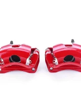 Power Stop Red Calipers w/Brackets - Pair Front Chevrolet Prizm 1998-2002                                     - S2048 - Image 2