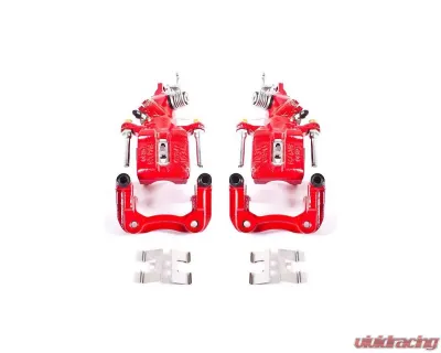Power Stop Red Calipers w/Brackets - Pair Rear Acura TSX 2004-2008 - S2068