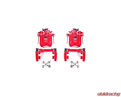 Power Stop Red Calipers w/Brackets - Pair Rear Audi TT Quattro 2000-2006 - S2574