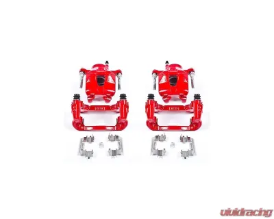 Power Stop Red Calipers w/Brackets - Pair Front Scion tC 2005-2010 - S2580A