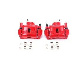 Power Stop Red Calipers w/Brackets - Pair Front Mazda 626 2000-2002