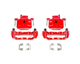 Power Stop Red Calipers w/Brackets - Pair Front Chrysler Sebring 2001-2005