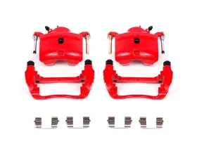 Power Stop Red Calipers w/Brackets - Pair Front Acura ILX 2013-2015