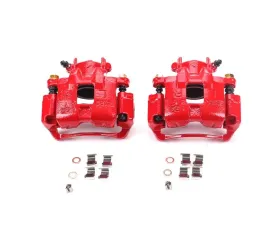 Power Stop Red Calipers w/Brackets - Pair Front Mitsubishi Lancer 2002-2007