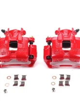 Power Stop Red Calipers w/Brackets - Pair Front Mitsubishi Lancer 2002-2007                                     - S2680 - Image 2