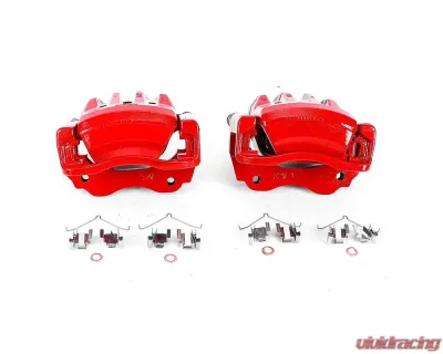 Power Stop Red Calipers w/Brackets - Pair Front Lexus GS300 1998-2005 - S2774