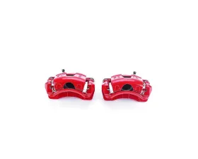 Power Stop Red Calipers w/Brackets - Pair Front Chevrolet Aveo 2004-2011