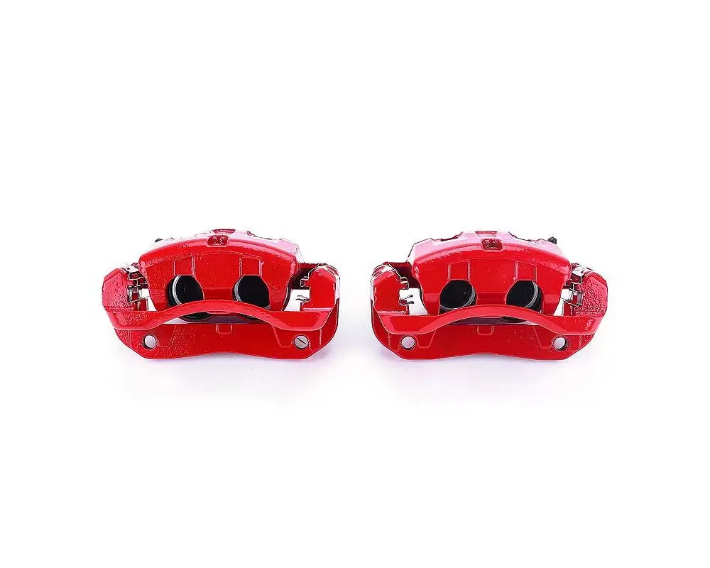 Power Stop Red Calipers w/Brackets - Pair Front Acura MDX 2003-2006 - S2818