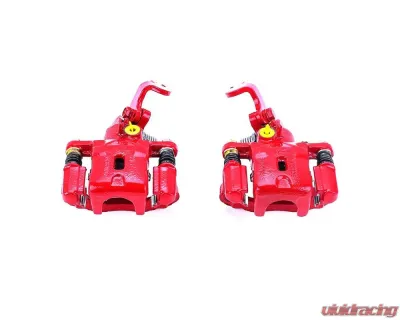 Power Stop Red Calipers w/Brackets - Pair Rear Hyundai Elantra 2001-2005 - S2854
