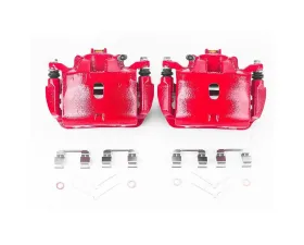 Power Stop Red Calipers w/Brackets - Pair Front Acura ILX 2013-2015