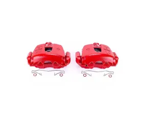 Power Stop Red Calipers w/Brackets - Pair Front Ford Escape 2014-2017