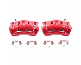 Power Stop Red Calipers w/Brackets - Pair Front Acura RDX 2007-2012