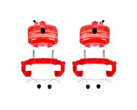 Power Stop Red Calipers w/Brackets - Pair Front Audi TT 2008-2009