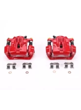 Power Stop Red Calipers w/Brackets - Pair Rear Subaru Legacy 2006-2009                                     - S3224 - Image 2