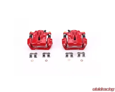 Power Stop Red Calipers w/Brackets - Pair Rear Subaru Legacy 2006-2009 - S3224