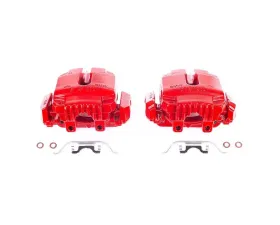 Power Stop Red Calipers w/Brackets - Pair Front BMW 325i 2006
