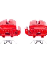 Power Stop Red Calipers w/Brackets - Pair Front BMW 325i 2006                                     - S3242 - Image 2