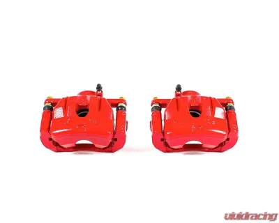 Power Stop Red Calipers w/Brackets - Pair Front Mazda RX-8 2004-2011 - S3248A