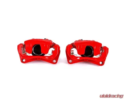 Power Stop Red Calipers w/Brackets - Pair Front Nissan Altima 2007-2010 - S3308