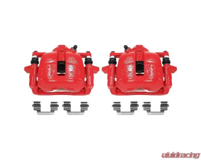Power Stop Red Calipers w/Brackets - Pair Front Mini Cooper 2007-2016 - S3320