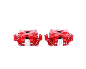 Power Stop Red Calipers w/Brackets - Pair Front BMW 328i 2008-2013