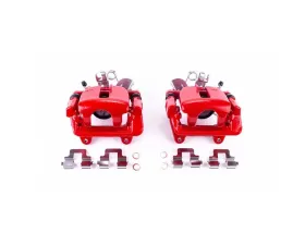 Power Stop Red Calipers w/Brackets - Pair Rear Audi A4 2005-2009