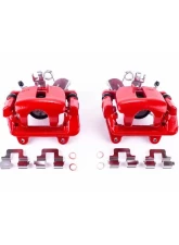 Power Stop Red Calipers w/Brackets - Pair Rear Audi A4 2005-2009                                     - S3414 - Image 2