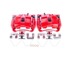 Power Stop Red Calipers w/Brackets - Pair Front Acura CSX 2006-2011