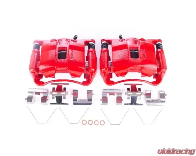 Power Stop Red Calipers w/Brackets - Pair Front Acura CSX 2006-2011 - S3448