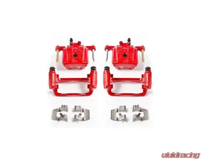 Power Stop Red Calipers w/Brackets - Pair Rear Mitsubishi Eclipse 2006-2012 - S3492