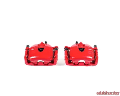 Power Stop Red Calipers w/Brackets - Pair Front Infiniti G35 2007-2008 - S3702