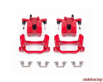 Power Stop Red Calipers w/Brackets - Pair Rear Infiniti G35 2007-2008 - S3738