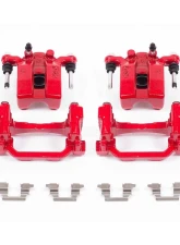 Power Stop Red Calipers w/Brackets - Pair Rear Infiniti G35 2007-2008                                     - S3738 - Image 2