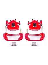 Power Stop Red Calipers w/Brackets - Pair Front Ford Mustang 1994-1998                                     - S4378 - Image 2