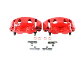 Power Stop Red Calipers w/Brackets - Pair Front Ford E-350 1995-1998