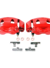 Power Stop Red Calipers w/Brackets - Pair Front Ford E-350 1995-1998                                     - S4614 - Image 2