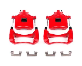 Power Stop Red Calipers w/Brackets - Pair Front Buick LeSabre 2000-2005