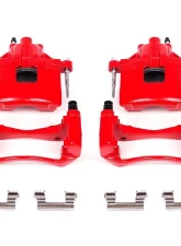 Power Stop Red Calipers w/Brackets - Pair Front Buick LeSabre 2000-2005                                     - S4638A - Image 2