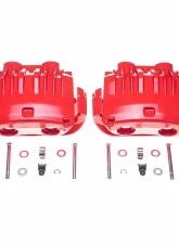 Power Stop Red Calipers w/Brackets - Pair Front Ford Mustang 1994-1998                                     - S4654C - Image 2